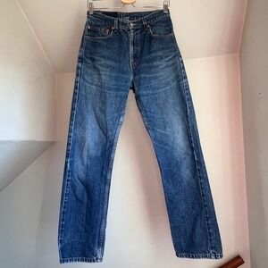 Vintage Levis 505 Regular Fit Jeans Medium Wash Blue Straight Leg Size 28
